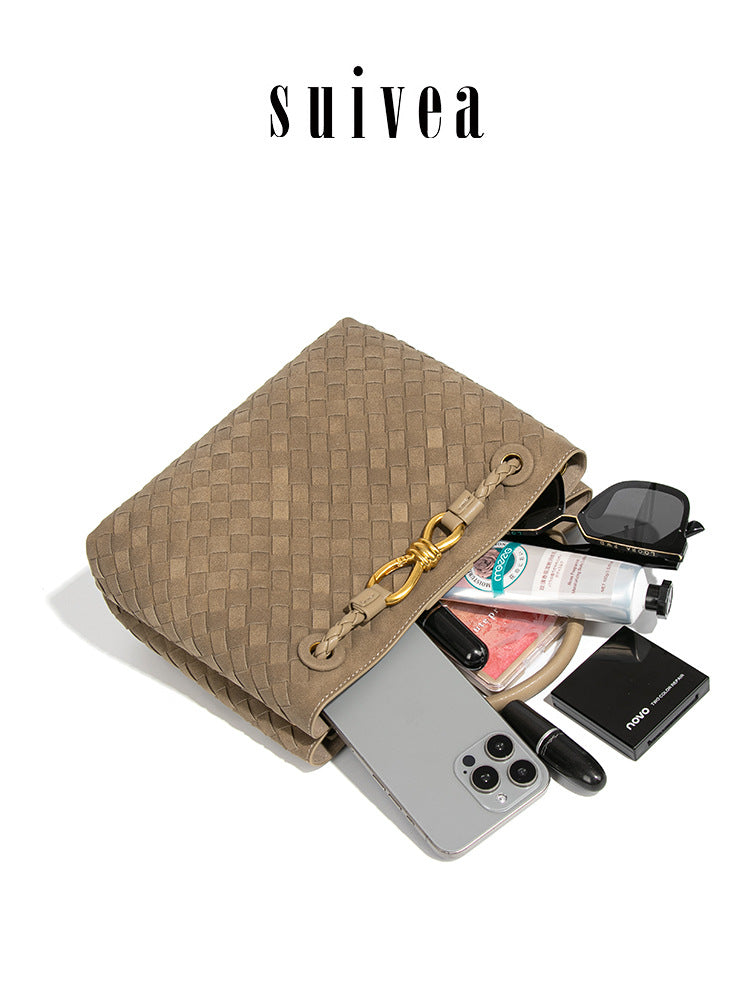 Innovative Slouchy Women's Woven Portable Textured Handbags