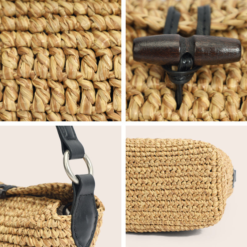 Women's Hand-woven Seaside Holiday Large Capacity Totes Commuting Tote Bag