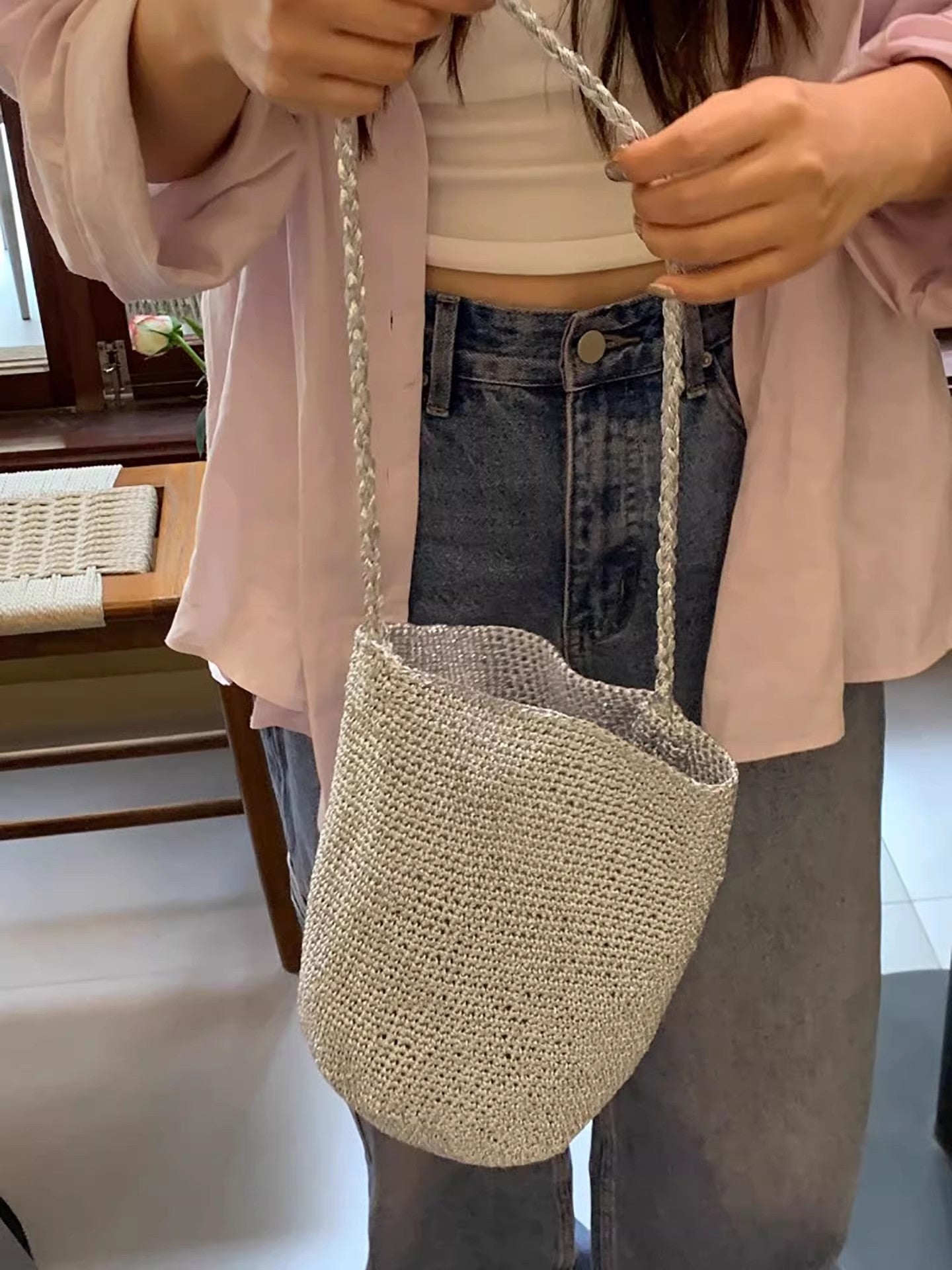 Comfortable Design Versatile Hand-woven Commuter Underarm Women's Shoulder Bag
