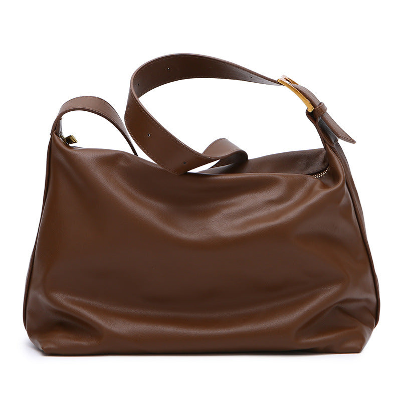 Fashion Retro Solid Color Large Capacity Women's Messenger Bag