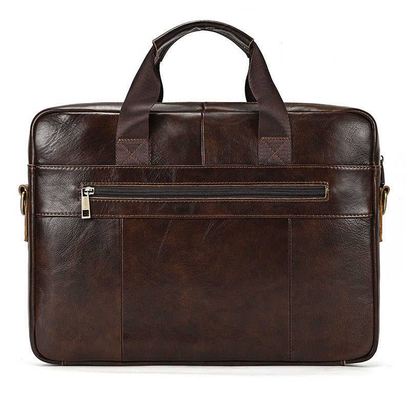 Men's Business Computer Top Layer Leather Men's Briefcase