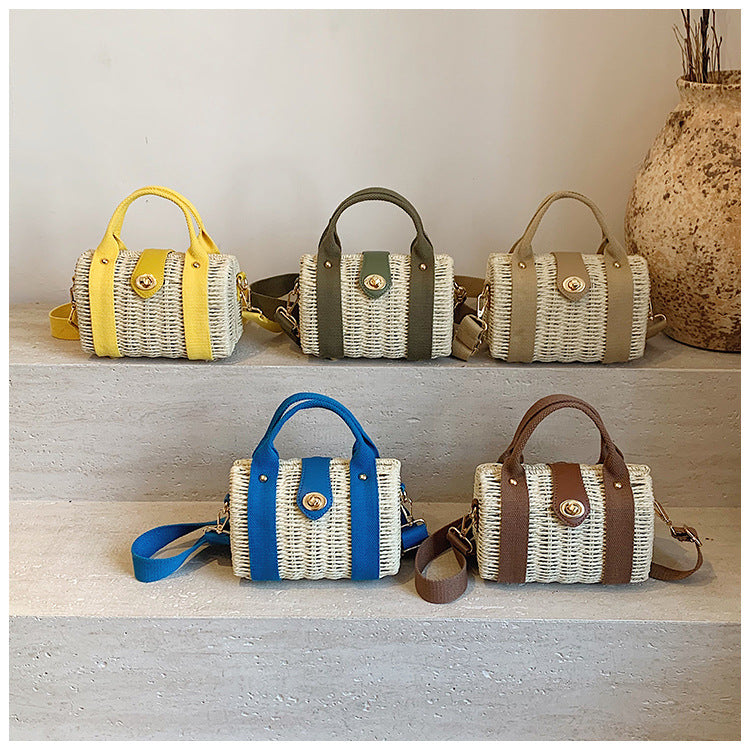 Women's Box Vacation Style Straw Simple Fashion Women's Shoulder Bag