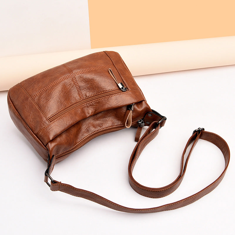 Women's Large Capacity Mom Retro Soft Women's Shoulder Bag