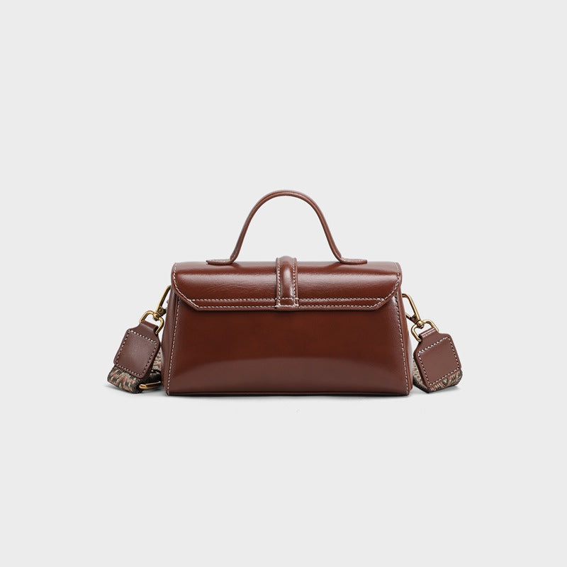 Women's Autumn Large Capacity Genuine Leather Pillow Women's Messenger Bag
