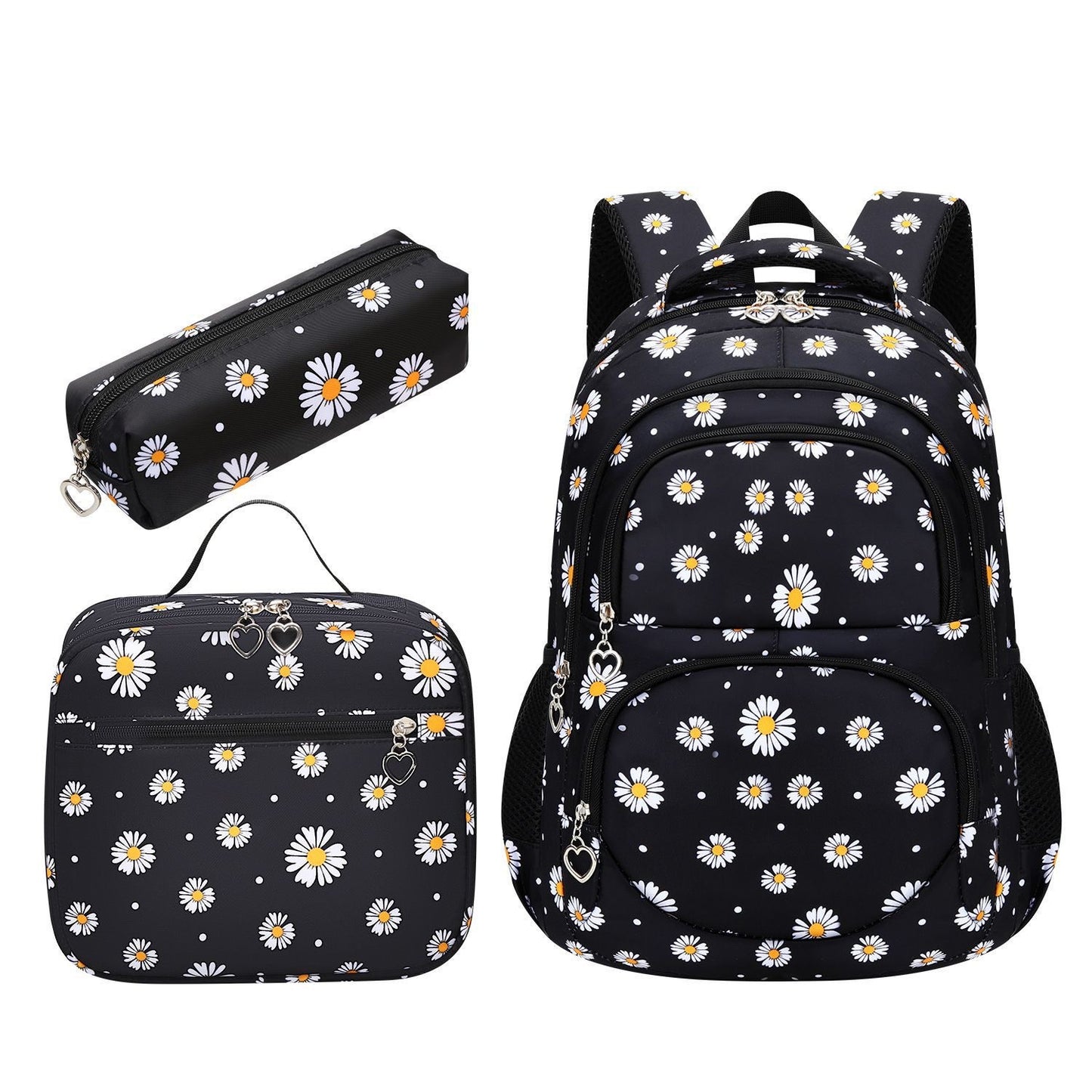 Chrysanthemum Three-piece Large Capacity Waterproof Little Backpacks