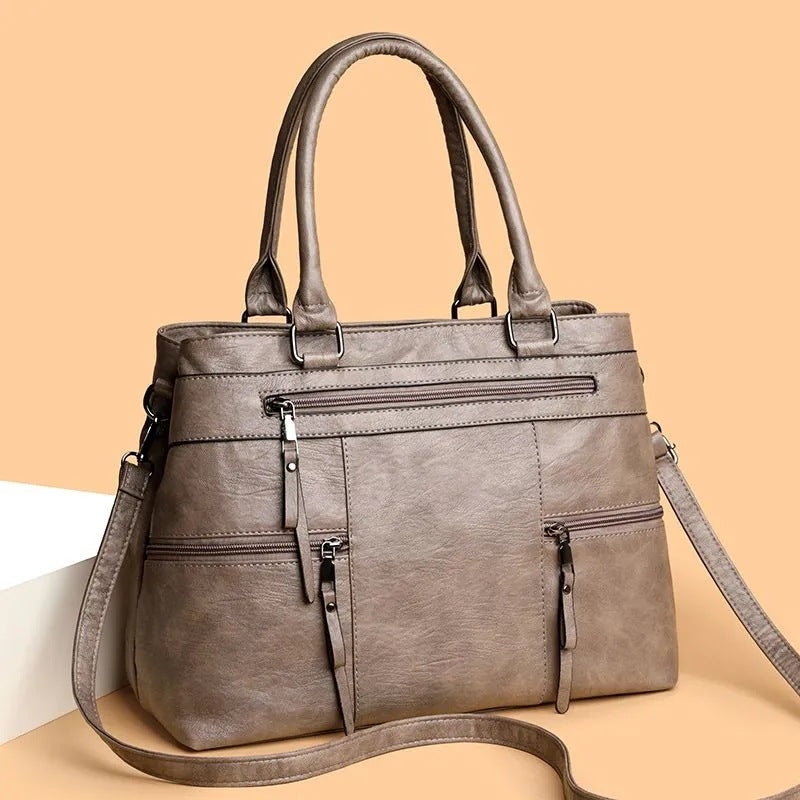 Women's Fashionable High-grade Retro Simple Large Capacity Women's Handbag