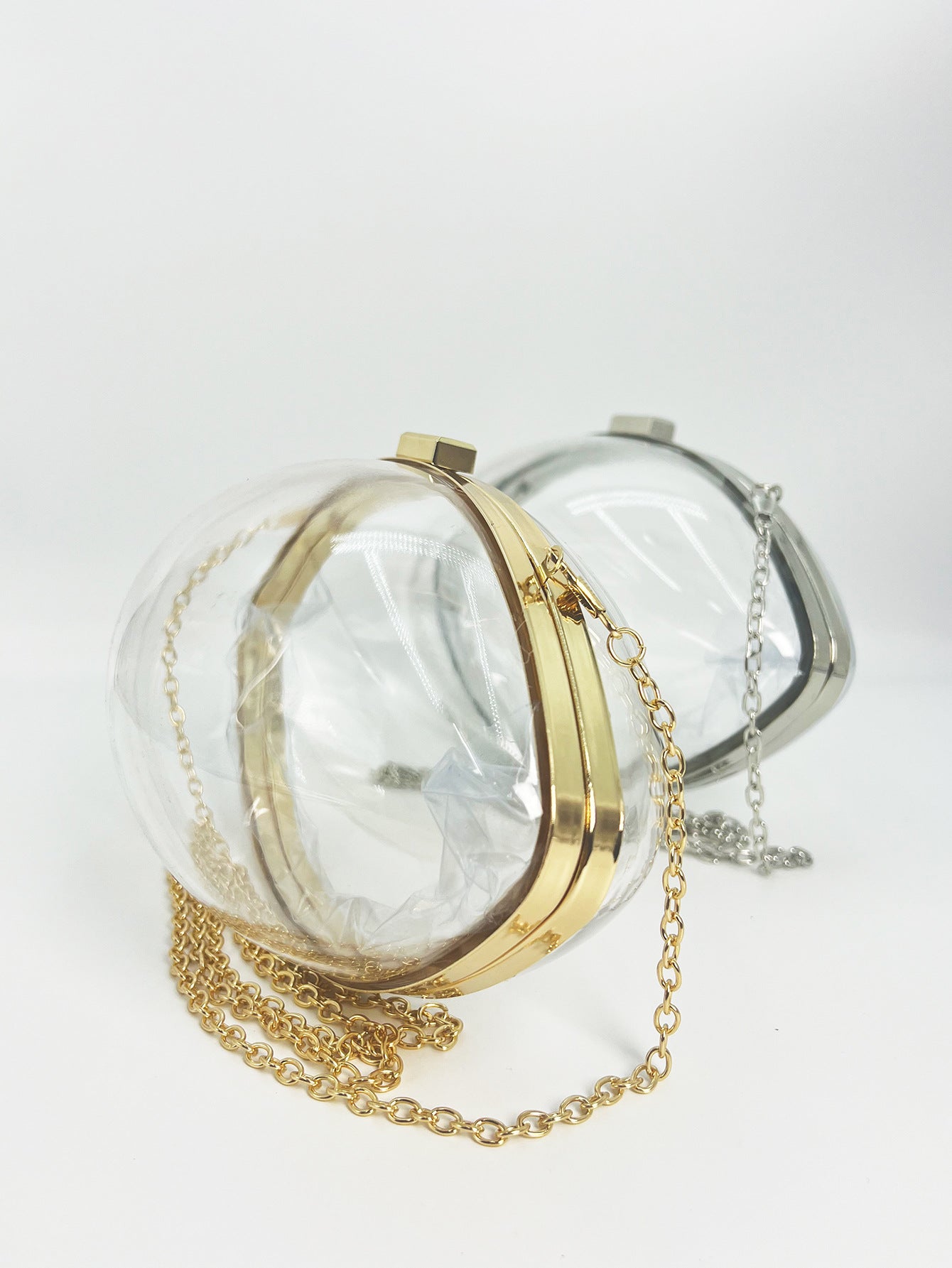 Personality Acrylic Transparent Ball Chain Dress Dinner Bag