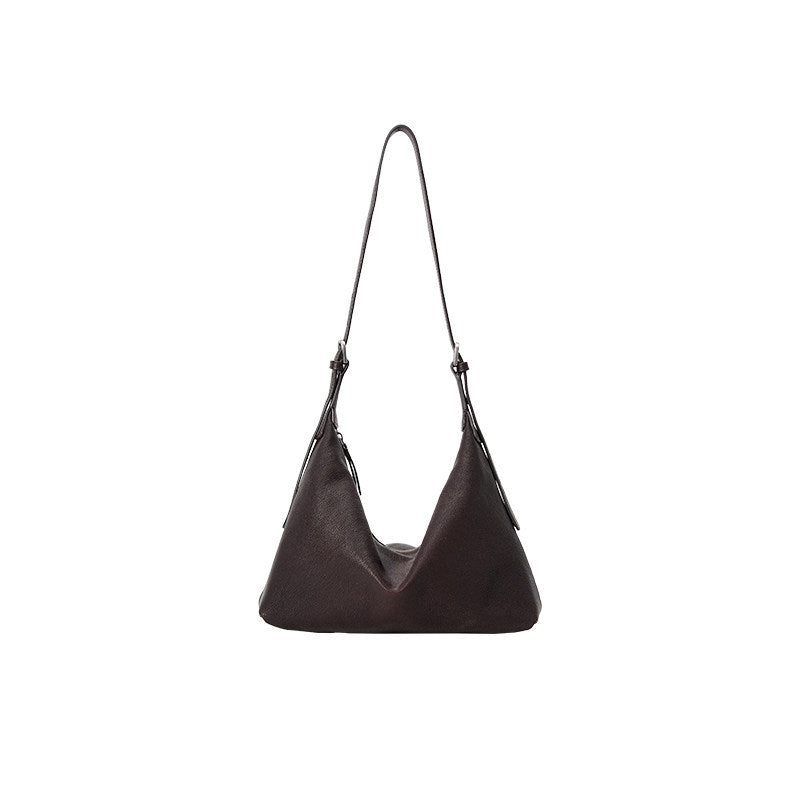 Women's Tanning Leather Sheepskin Binaural Large Capacity Bags