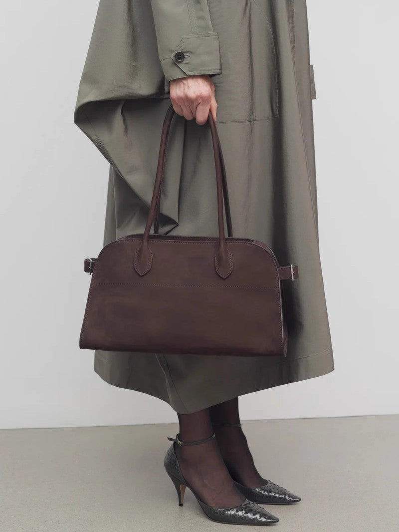 Dong Large Capacity High-grade Lychee Pattern Cowhide Commuter Bags