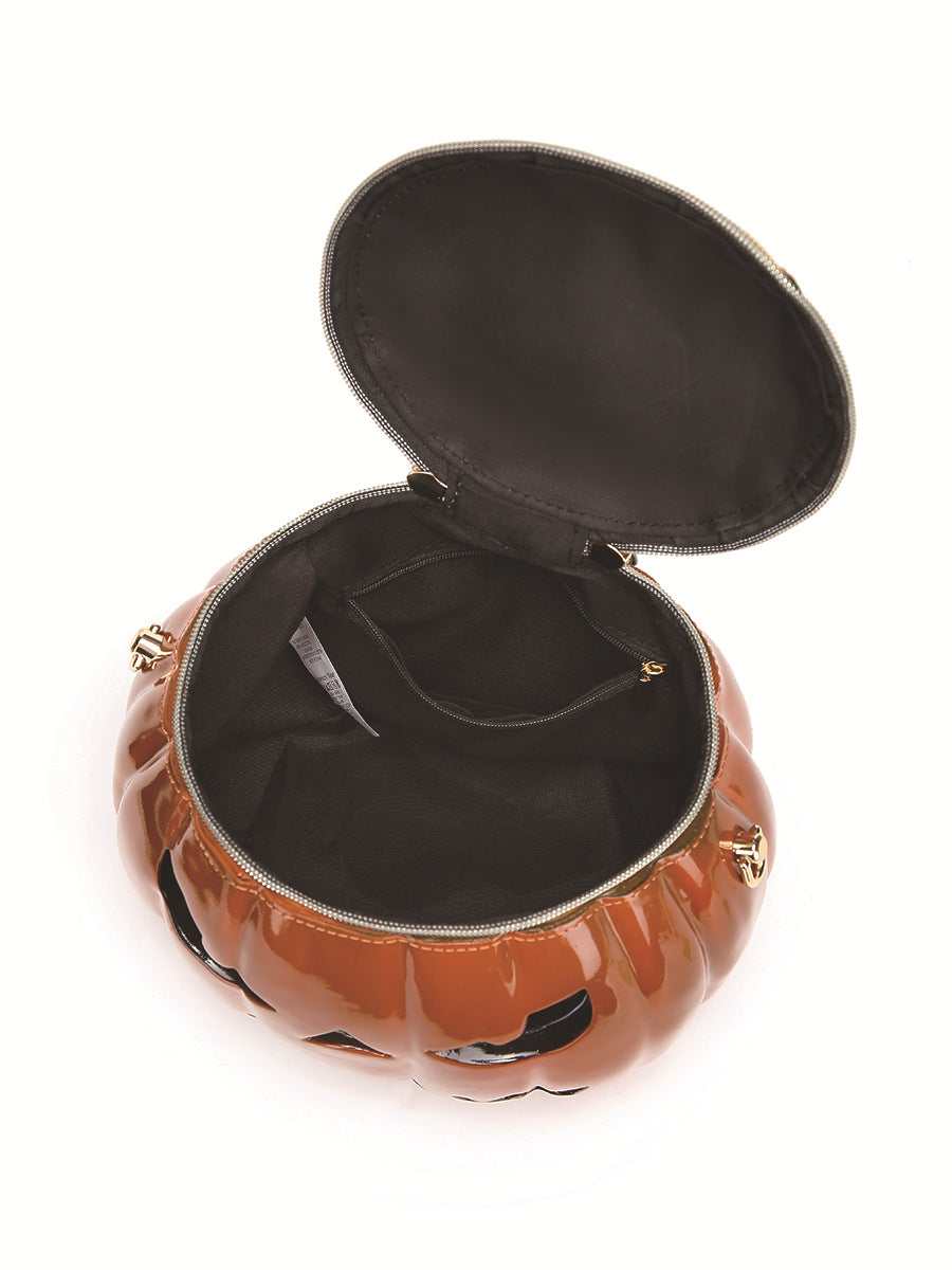 Slouchy Women's Halloween Simulation Pumpkin Portable Women's Messenger Bag