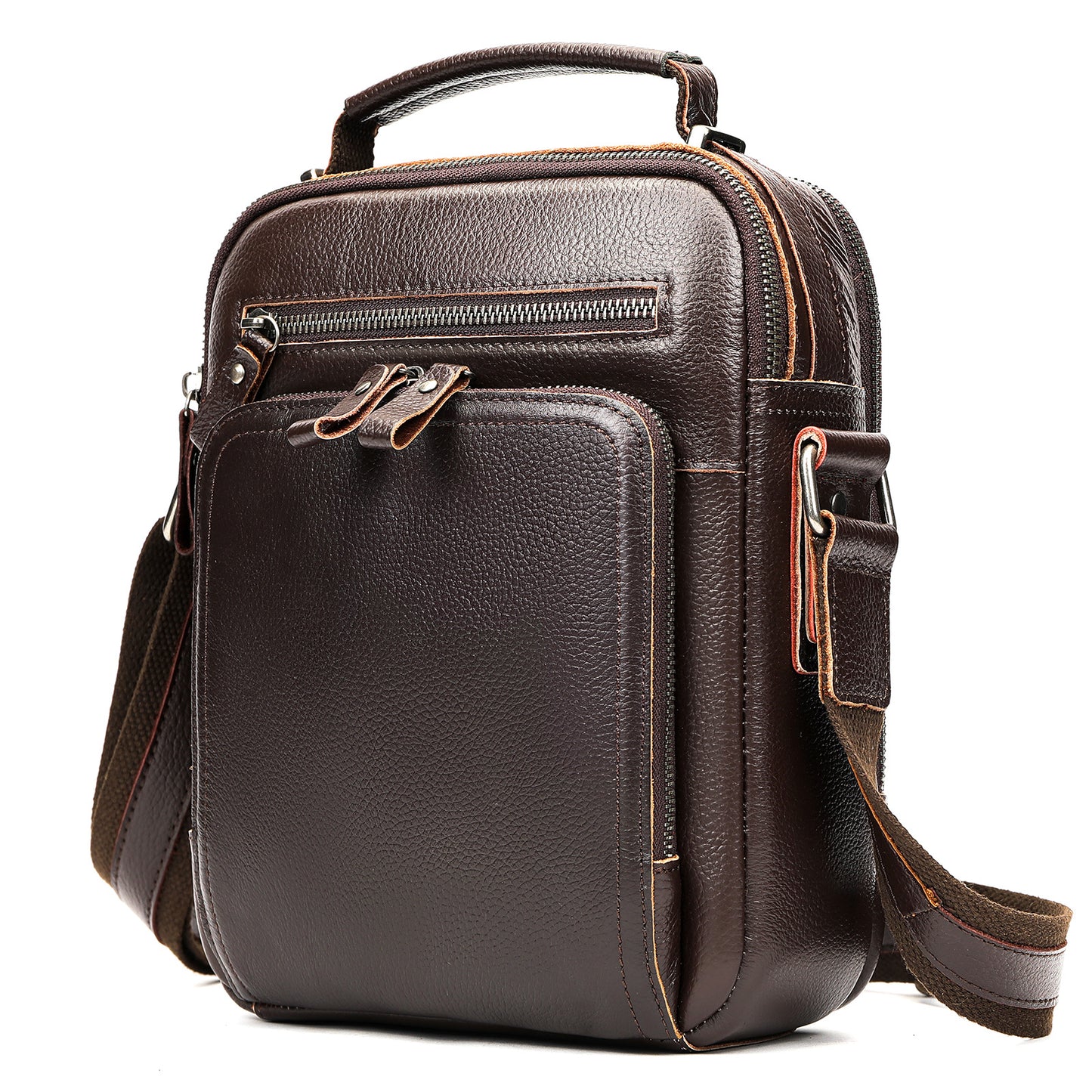 Genuine Leather Large Capacity Retro Crazy Men's Shoulder Bag