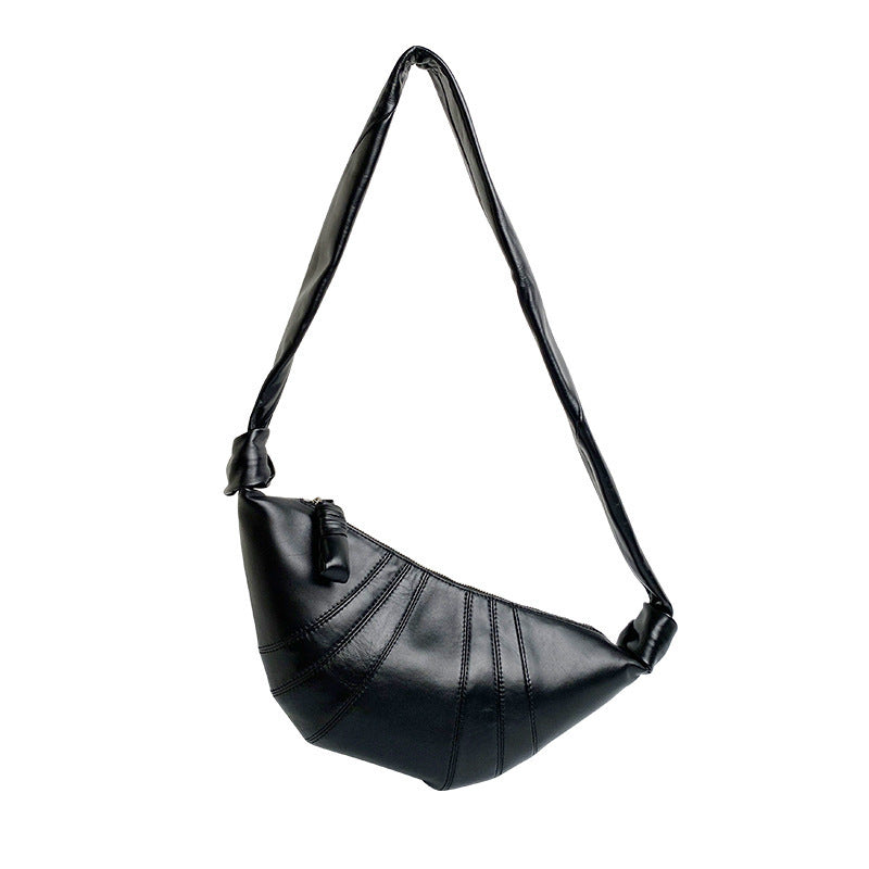 One Genuine Leather Niche Texture Underarm Baguette Bags