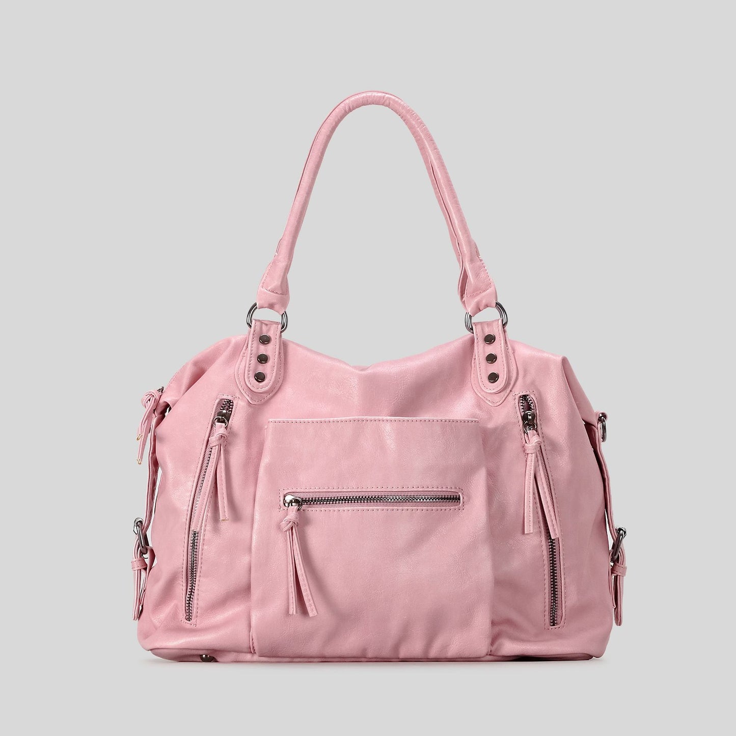 Women's Retro Motorcycle Soft Leather Large Capacity Tote Bag