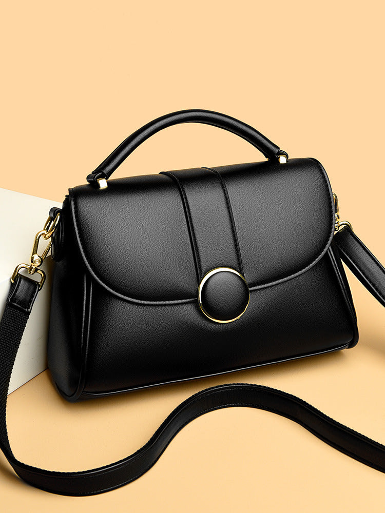 Women's Cheap Selling Magnetic Snap Box Simple Leather Bags