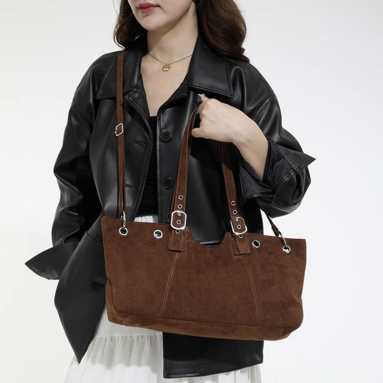 Women's Niche Retro Deerskin Veet Fashion Frosted Women's Shoulder Bag