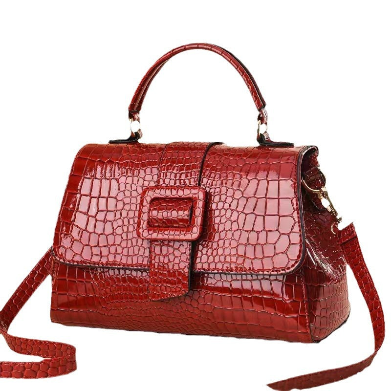 Women's Stone Pattern Fashion Trendy High-grade Large Capacity Women's Handbag