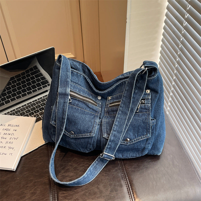 Women's Korean Style Retro Commuter Spring Denim Bags