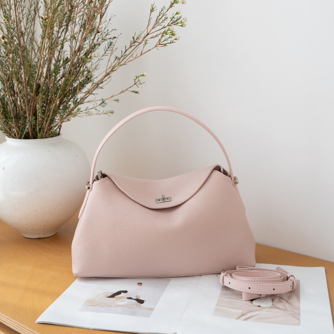 Korean Style Fashion Commuter Hand Large Capacity Soft Women's Leather Bag