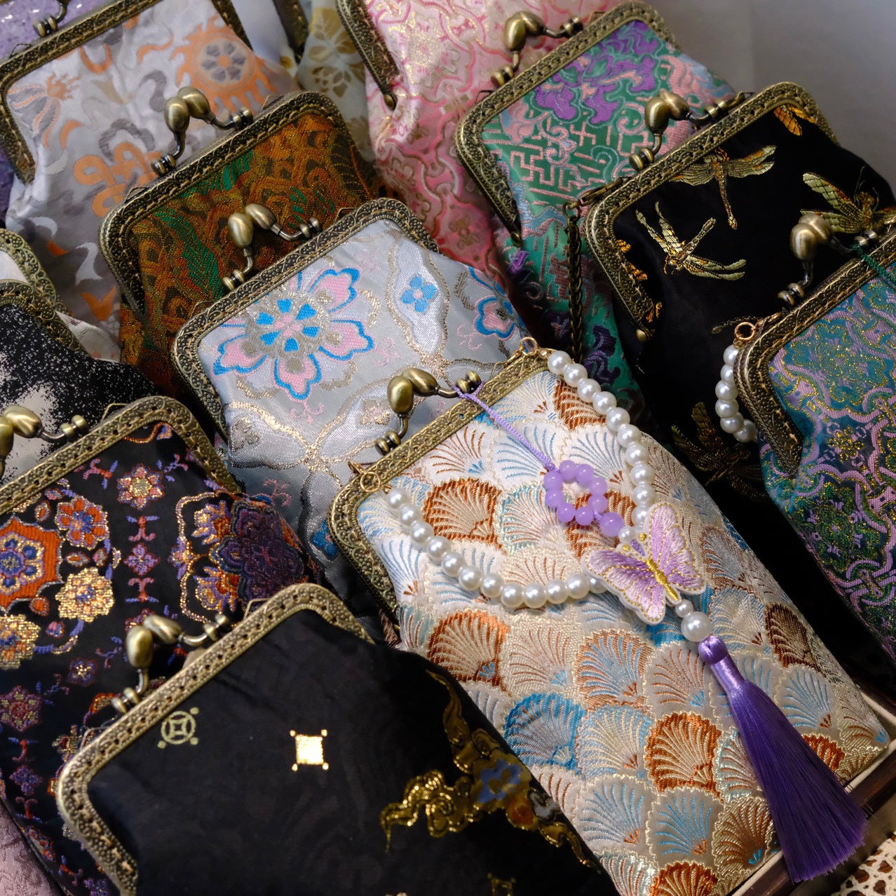 Retro Tassel Frame Handmade Ancient Style Female Purses