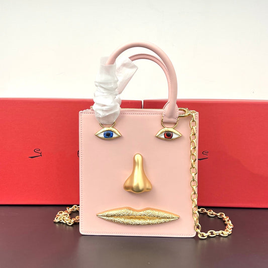 Women's Face Hand Pattern Chain Portable Classic Bags