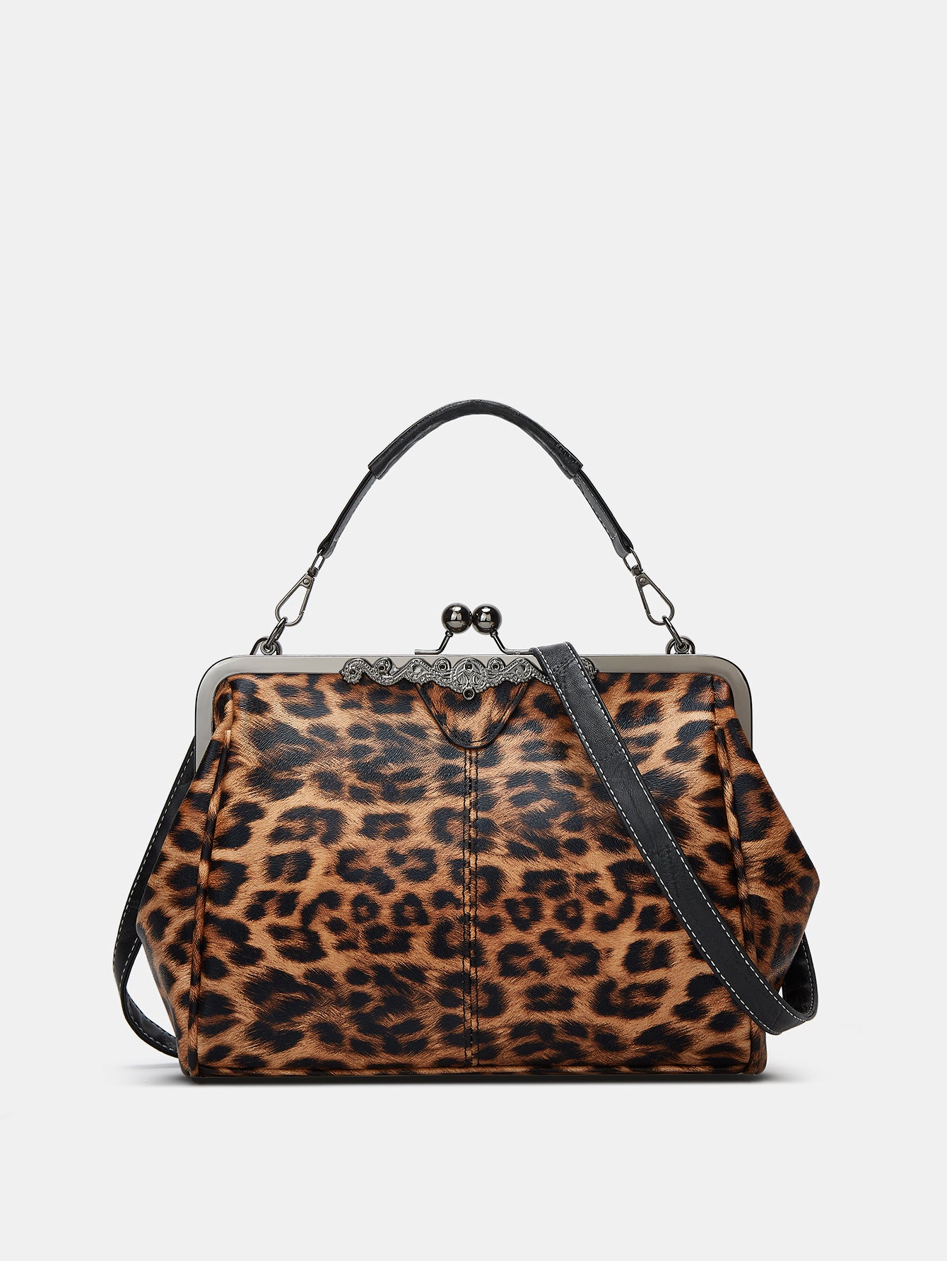 Women's Clip Fashion Leopard Print Design Autumn Women's Handbag