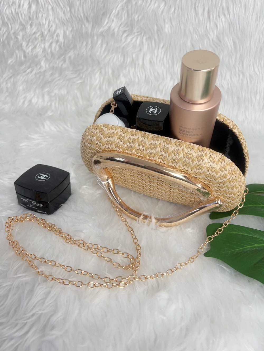 Creative Metal Chain Box Clutch Banquet Dinner Bag