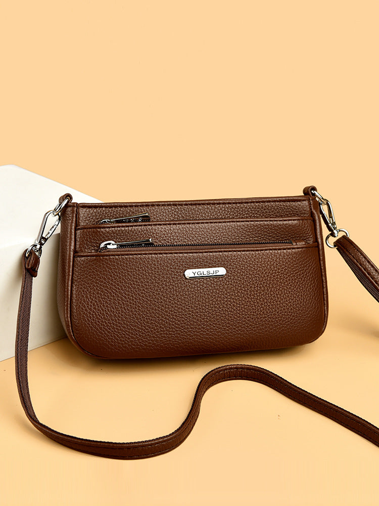 Women's Portable Urban Simple Lychee Pattern Bags