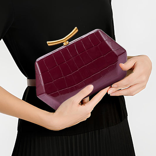 Women's Crocodile Pattern Clutch Fashion Wedding Dinner Bag