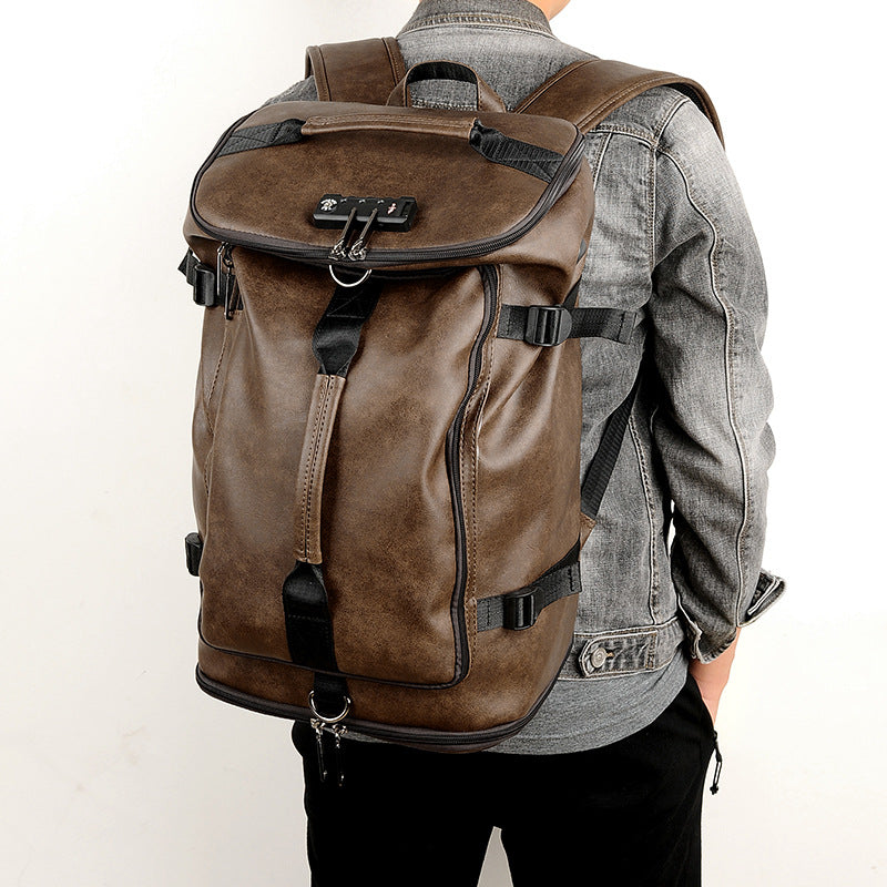 Men's Multifunctional College Style Retro Large Capacity Business Backpack