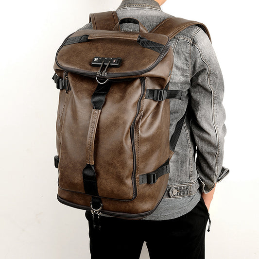 Men's Multifunctional College Style Retro Large Capacity Business Backpack