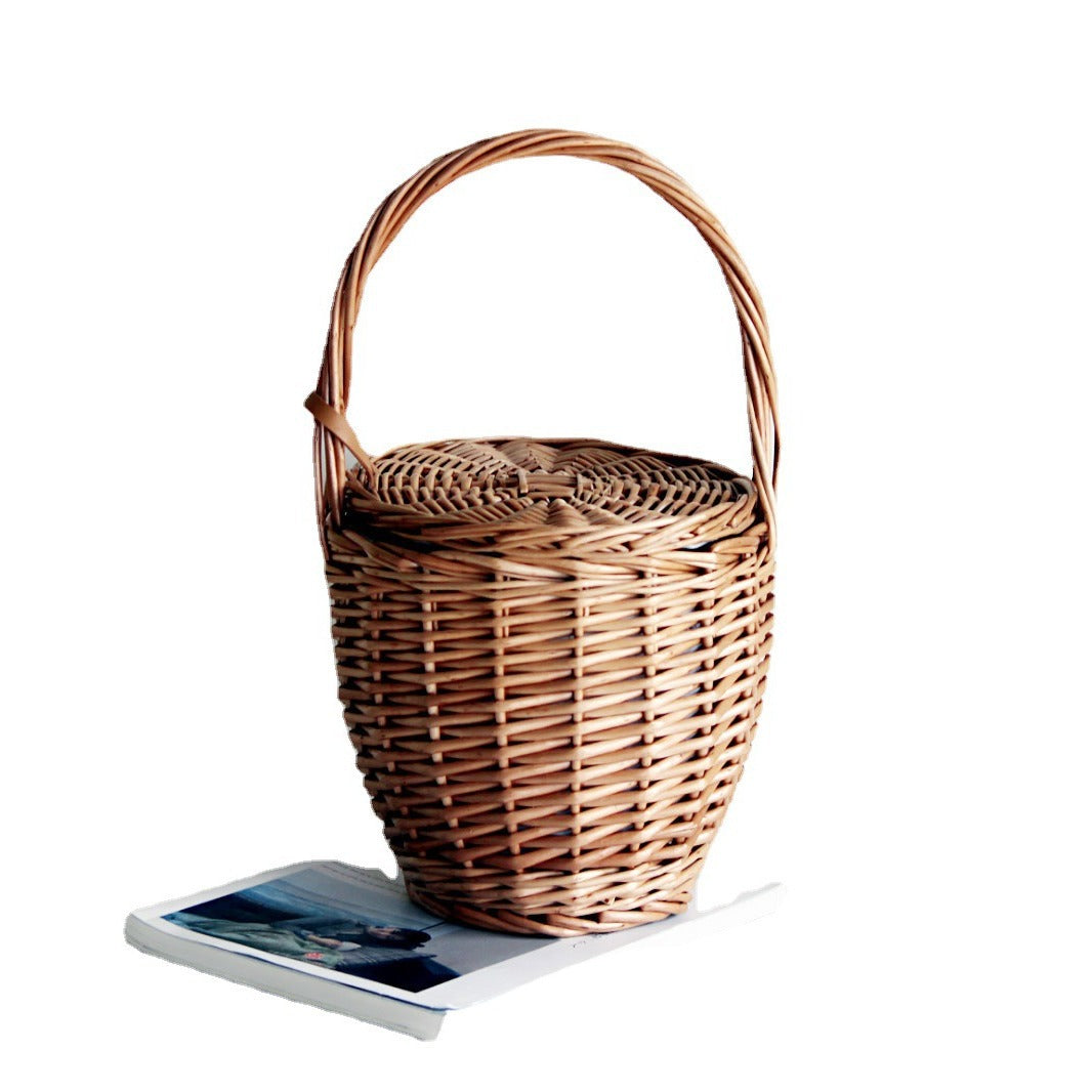 Basket Picnic Straw Woven Female Summer Holiday Pastoral Women's Handbag