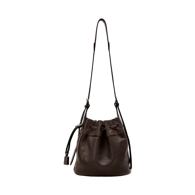 Charming Women's Niche Drawstring Commute Pouch Women's Messenger Bag
