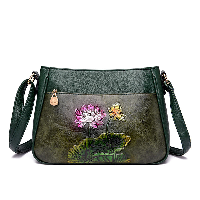 Women's Trendy Ethnic Style Retro Embossing Carved Artistic Bags