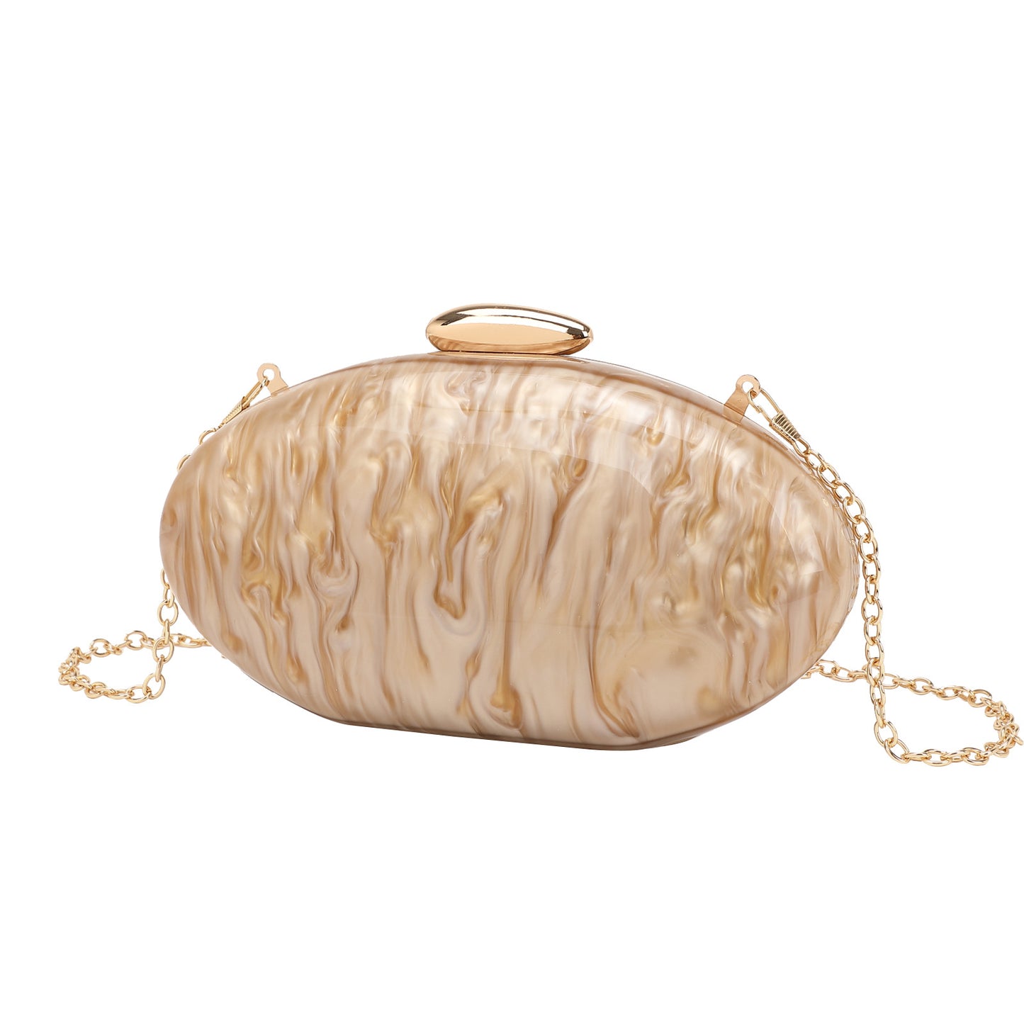 Women's Oval Shell Goose Egg Acrylic Fashion Dinner Bag