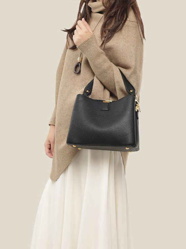 Women's High-grade Litchi Pattern Niche Large Capacity Bags