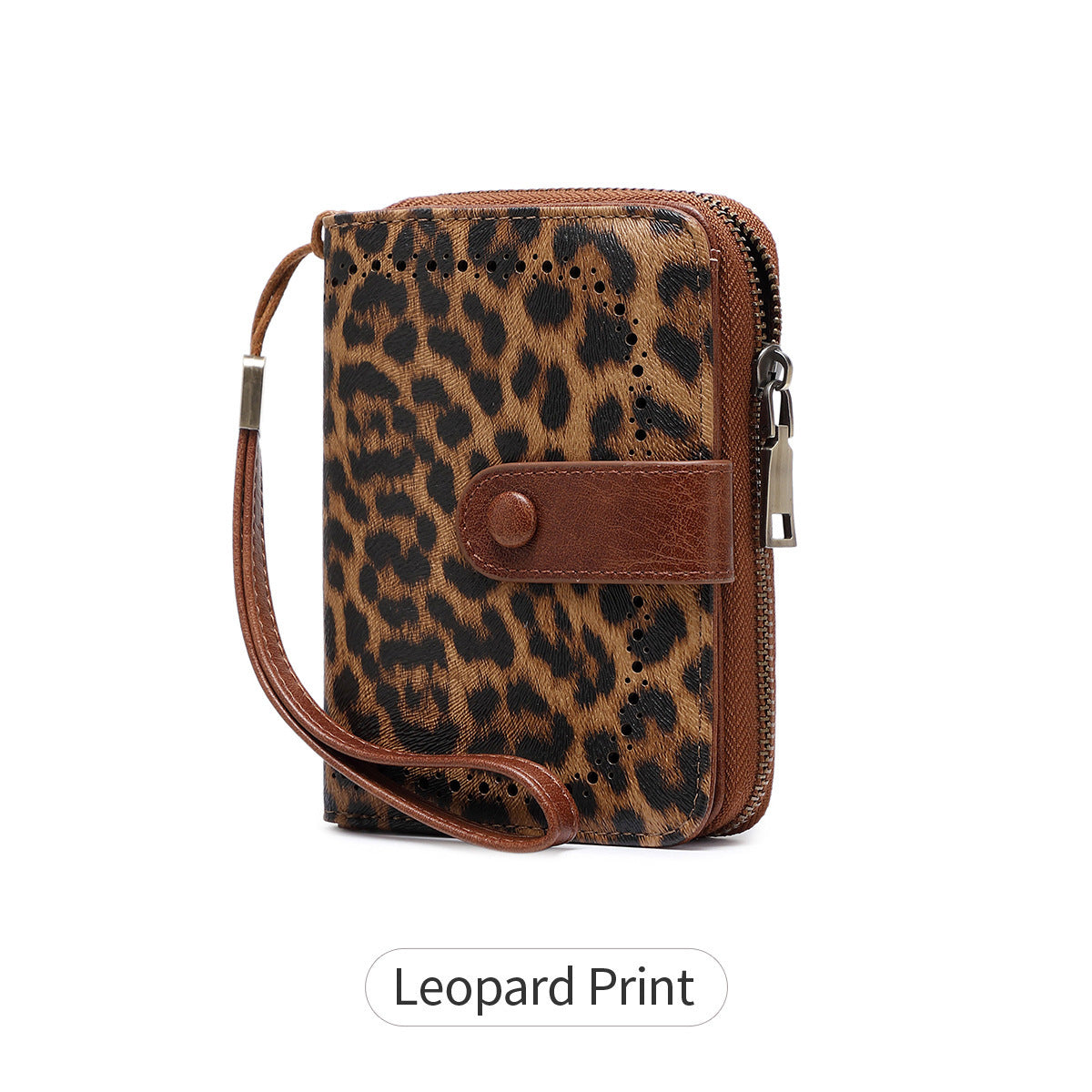 Women's Swiping Oil Wax Leather Retro Expanding Ladies Wallet
