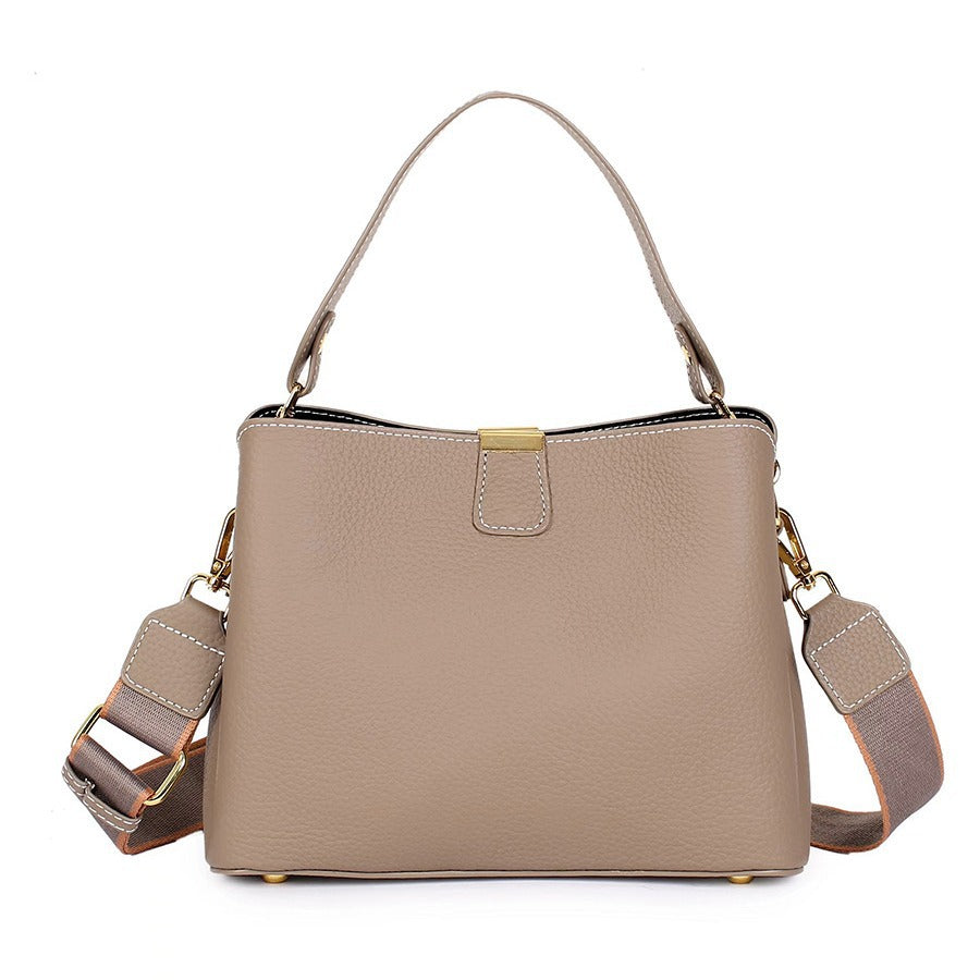 Women's Cowhide Summer Western Style Fashion Simple Genuine Leather Portable Women's Handbag