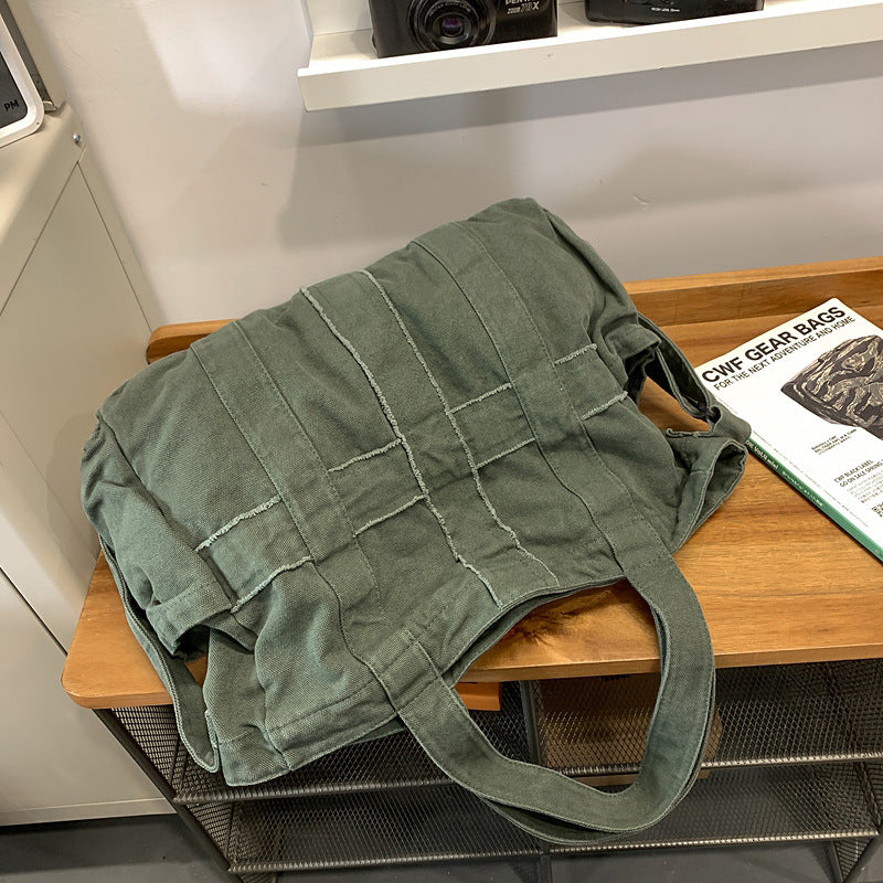 Women's Canvas Large Capacity Simple Commute College For Tote Bag