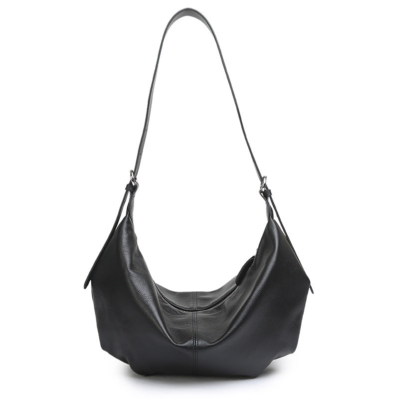 Commuter Genuine Leather Fashion Underarm Versatile Texture Retro Women's Shoulder Bag