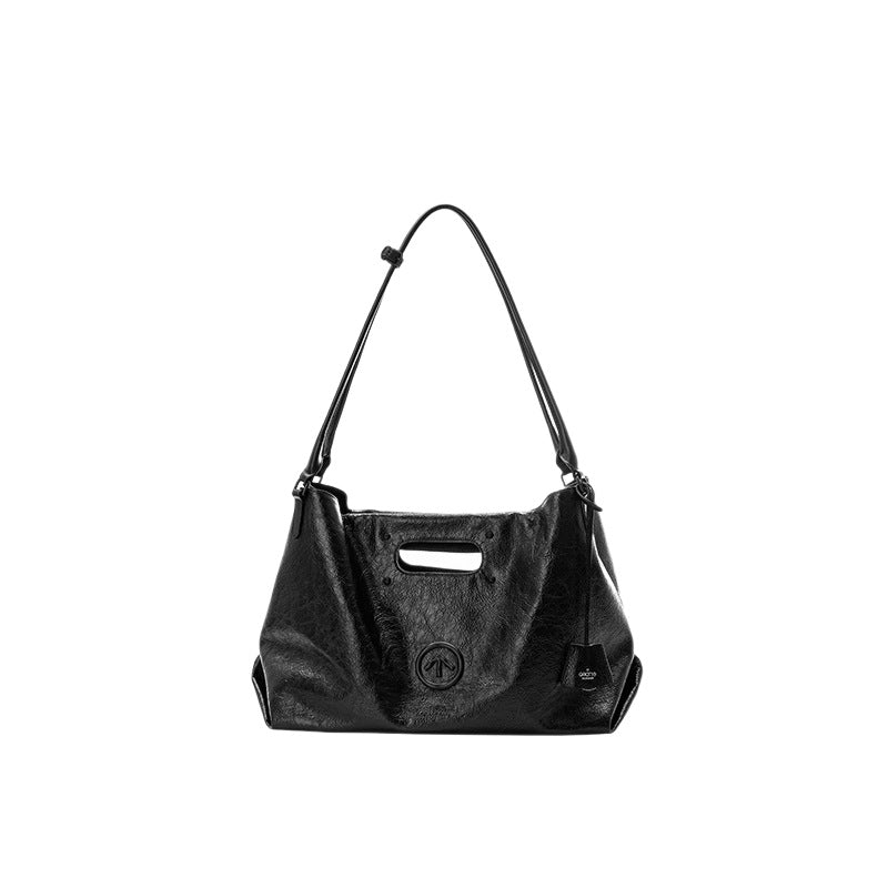 Women's Large Capacity Commuter Cowhide Portable Soft Women's Shoulder Bag