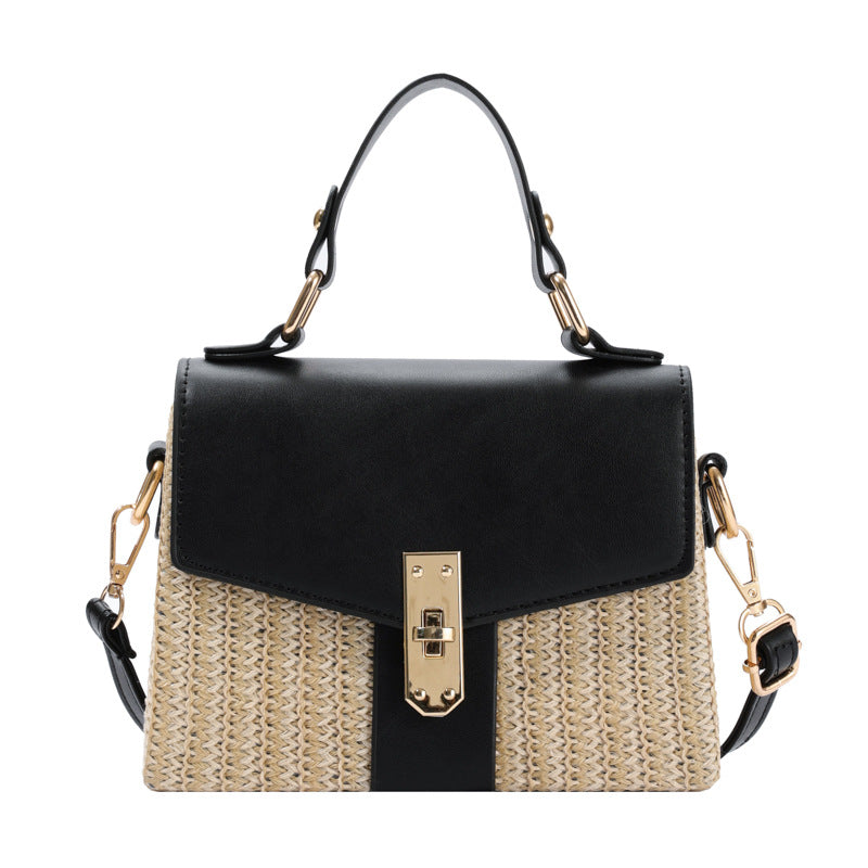 Women's Spring Straw Box Texture High Sense Lock