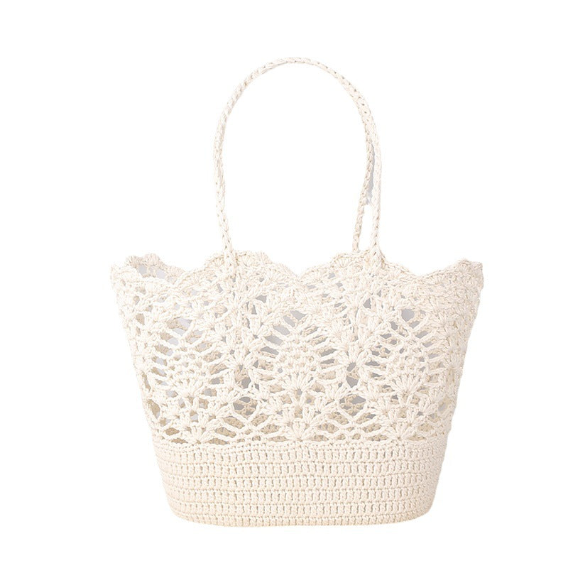 Crocheted Weaving Hollow Basket Beach Woven Bags