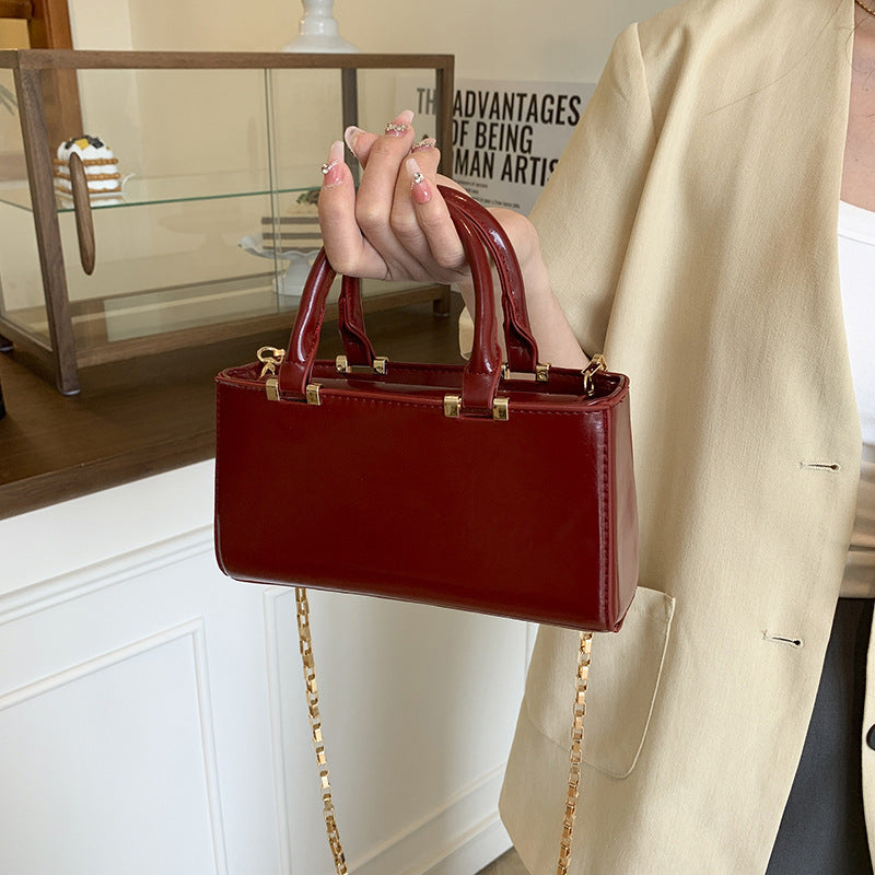 Women's Spanish Magneta Texture Advanced Mini Small Square Bags