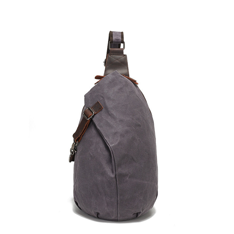 Men's Oil Wax Canvas First Layer Cowhide Bags