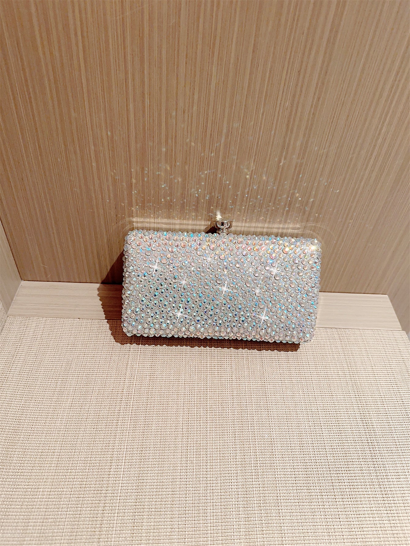 Women's Pleated Diamond Dress Garment Cheongsam Banquet Bags