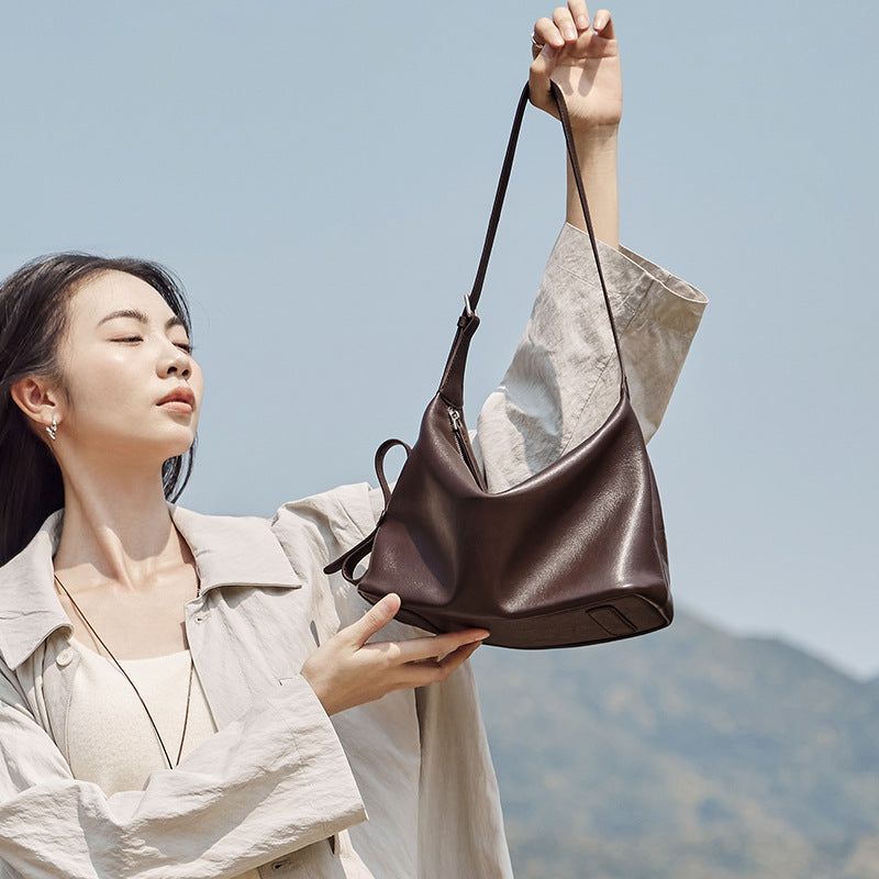Leather Leisure Trendy Fashion Large Capacity Women's Shoulder Bag