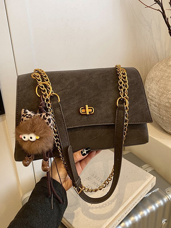 Women's Elegant Korean Style Fashion Chain French Shoulder Bags