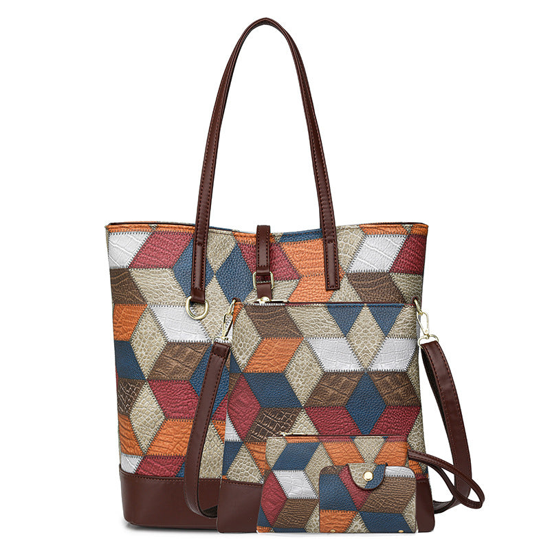 Women's Mother Spring Soft Leather Commuter Big Lock