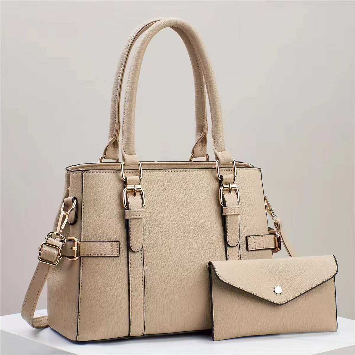 Women's Lychee Pattern Large Capacity Combination Commuter Women's Handbag