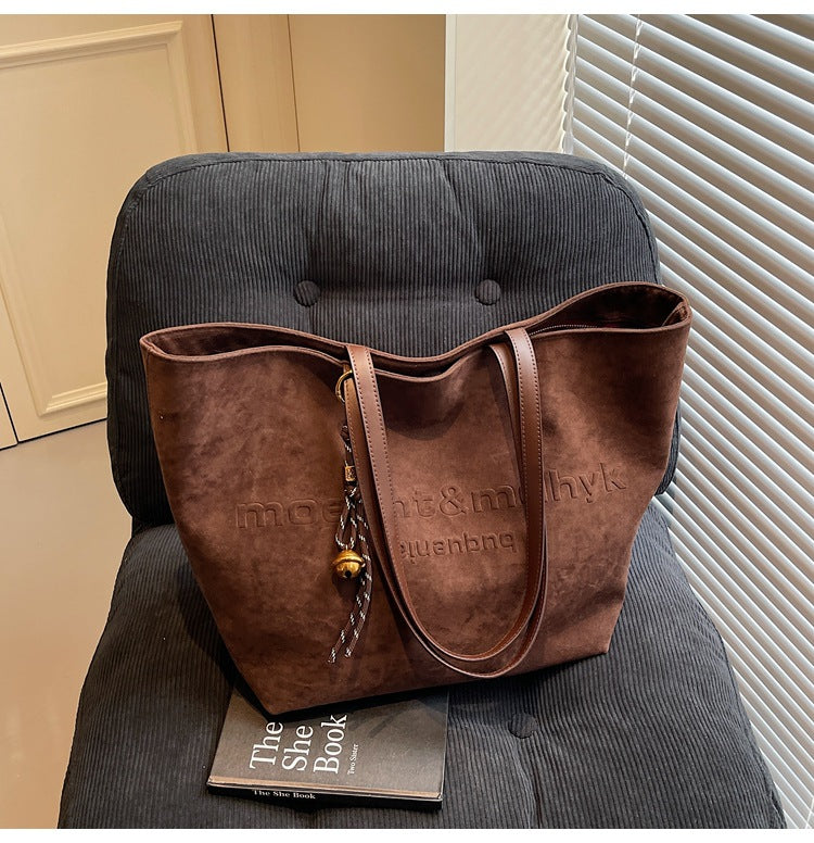 Women's Leisure Commute Large Capacity Minimalist Suede Women's Shoulder Bag